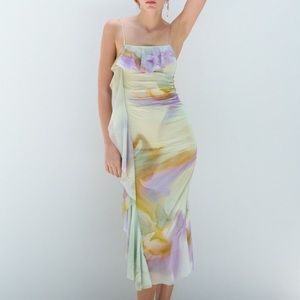 Zara ruffle tulle dress